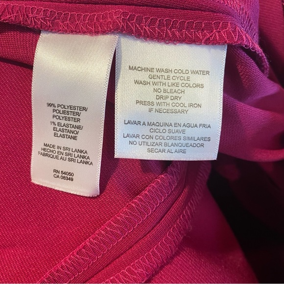 NWOT Nine West Magenta Business Professional Pink 3/4 Sleeve Dress. Size 12. - Picture 11 of 14